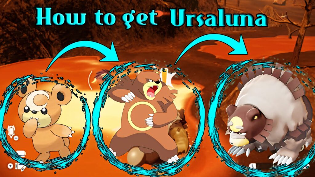 Ursaluna 3D evolution stages wallpaper detailed guide to obtain powerful Pokémon background art