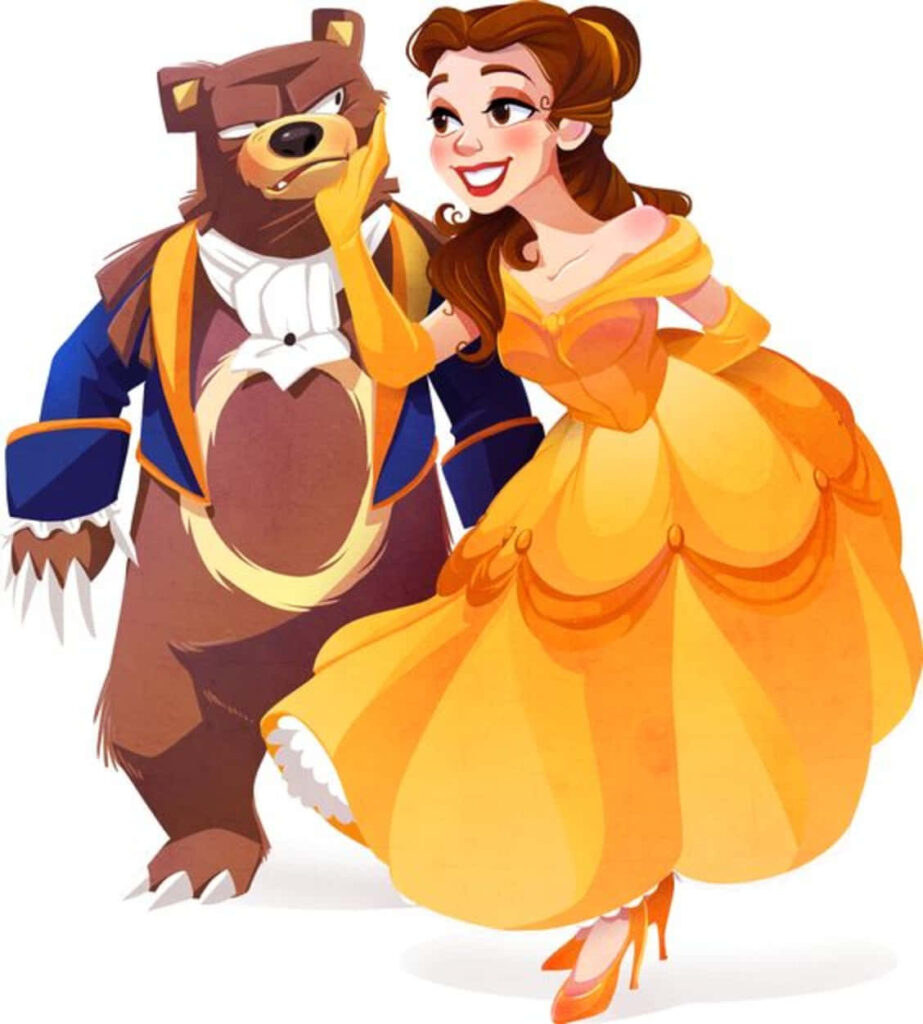 Ursaring & Belle: Enchanting Beauty and the Beast Wallpaper