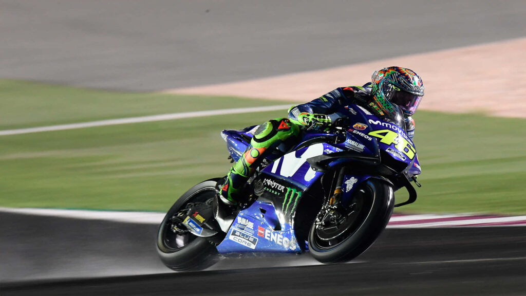 VR46 2018 Yamaha Prototype: Thrilling MotoGP Action Wallpaper
