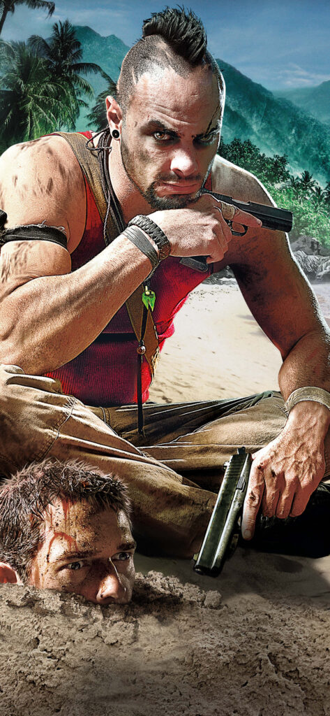 Chaos Unleashed: A Terrifying Encounter with Vaas Montenegro Wallpaper