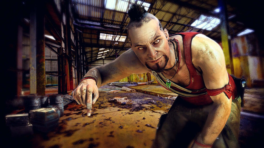 Vaas: The Haunting Face of Evil - A Terrifying Arch-Nemesis Unleashed Wallpaper