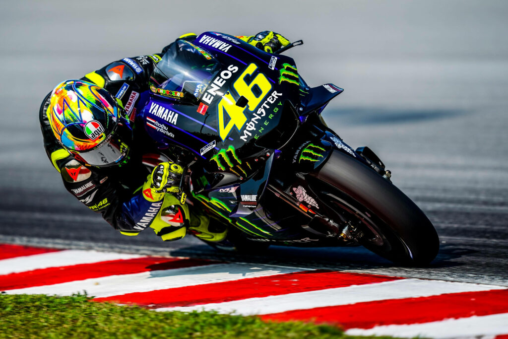 Valentino Rossi MotoGP Wallpaper: Iconic #46 Action Shot