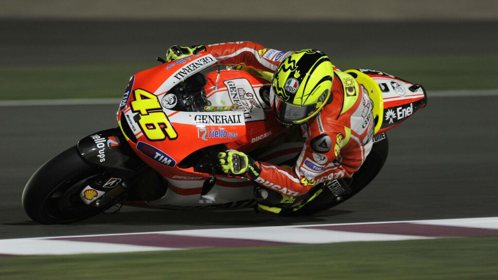 Valentino Rossi Ducati Wallpaper - Thrilling MotoGP Racing Action