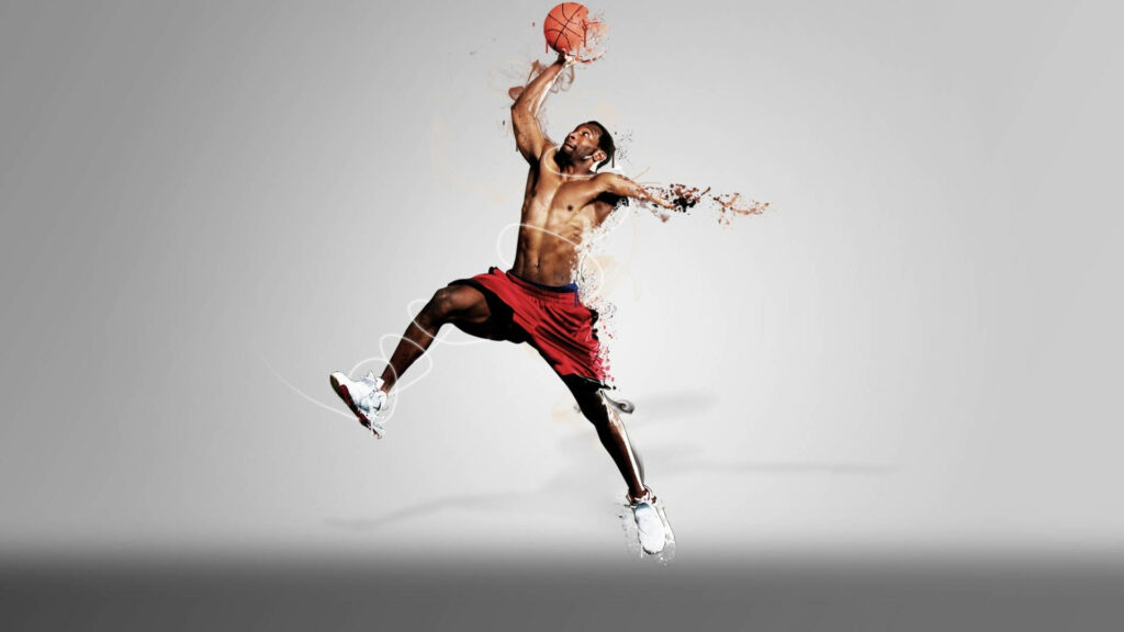 Ethereal Hoops: Vanishing Baller in High-Definition Wallpaper