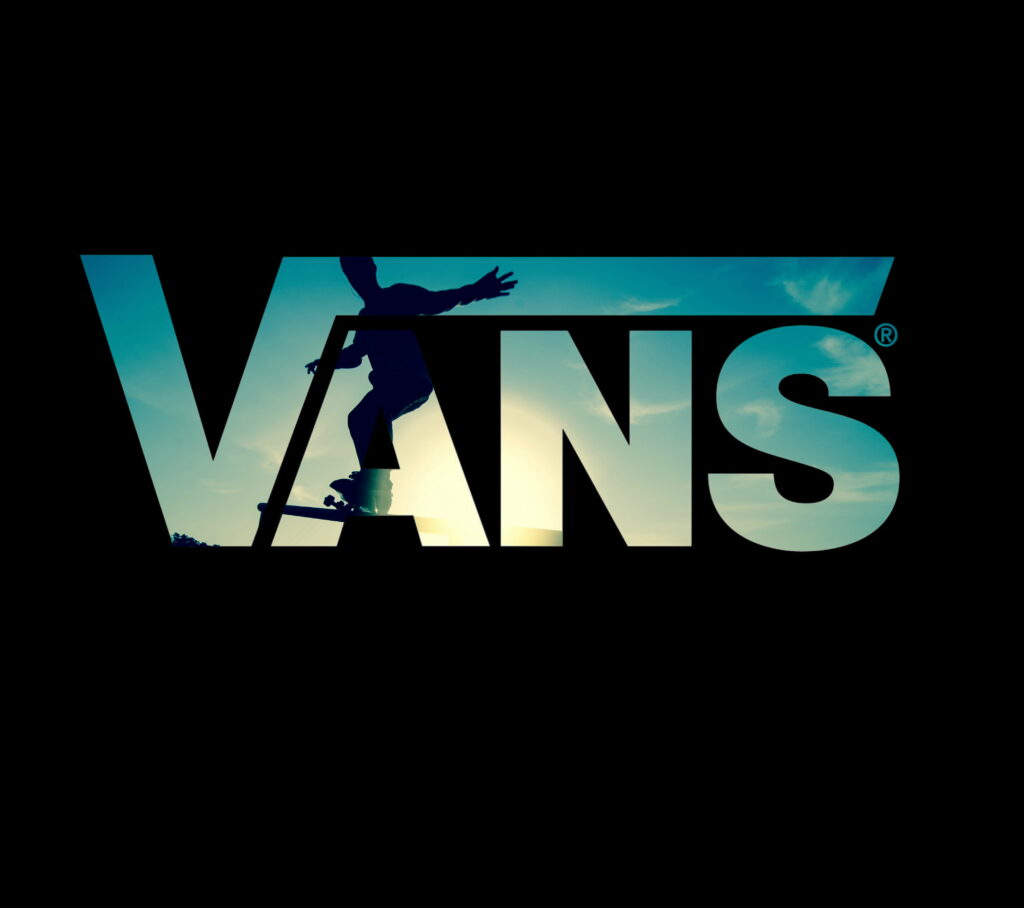 Iconic Skateboarding Vibes: Vans Brand Logo in HD Wallpaper Background