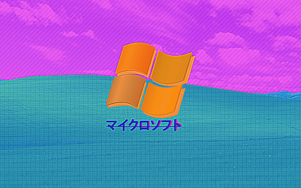Digital Nostalgia: The Futuristic Fusion of Windows Logo in Neon Green Wallpaper