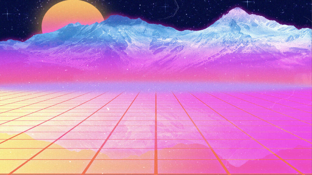 Riding the Psychedelic Pixel Waves: A Reverberation of Vaporwave Tones Wallpaper