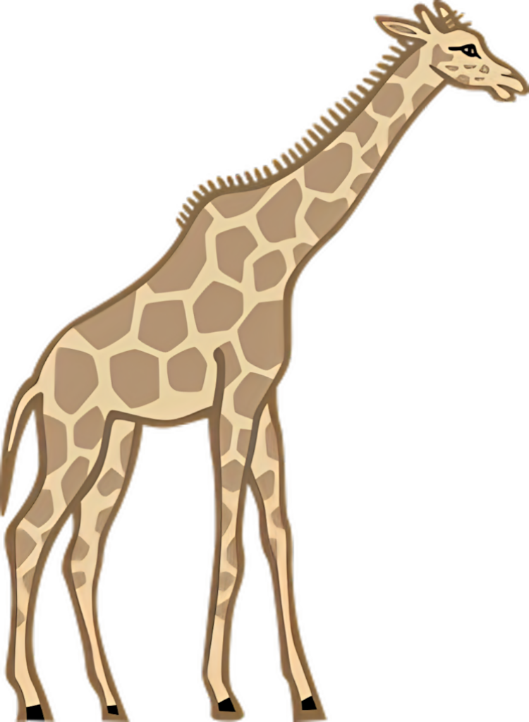 Vector Giraffe Wallpaper: Tall & Graceful with Geometric Spots
