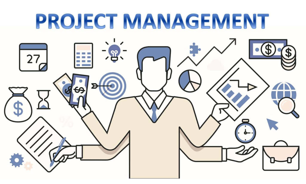 Vector Icons Wallpaper: Project Management Activities Background