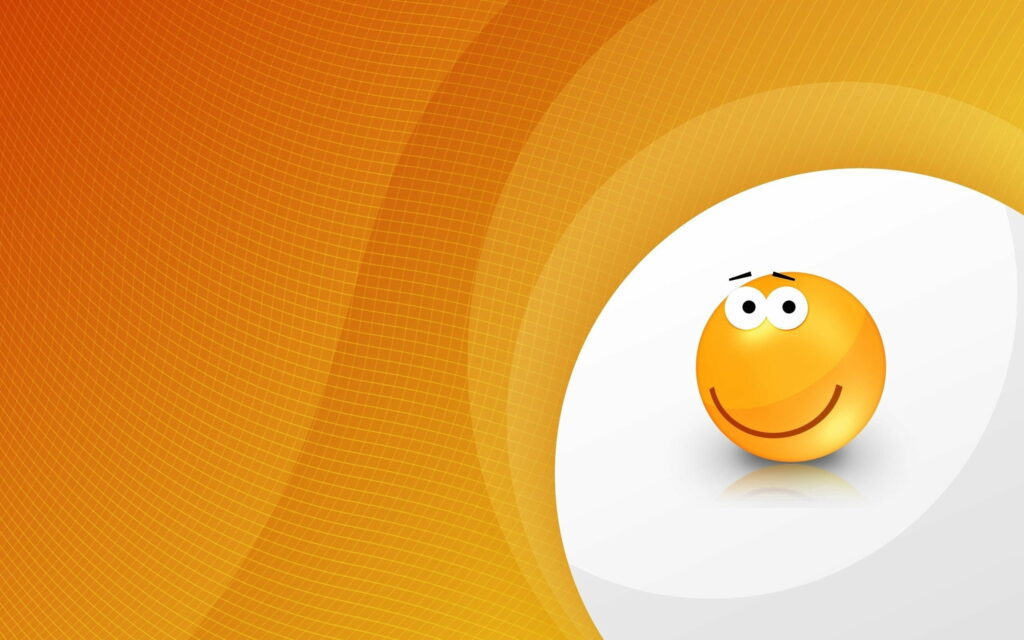 Vibrant Vector Delights: A Captivating Emoticon Smiling QHD Wallpaper