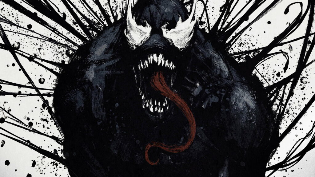 Sinister Delight: Marvel's Captivating Venom Artwork Unleashed in Spectacular HD Poster Wallpaper
