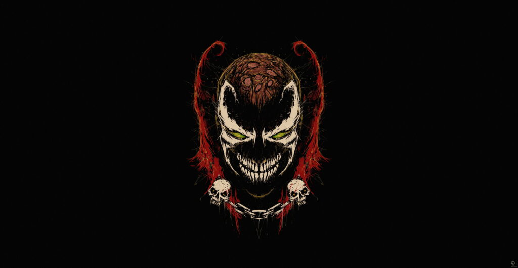 Supervillain Venom Demon in a Mighty 5K Wallpaper Background