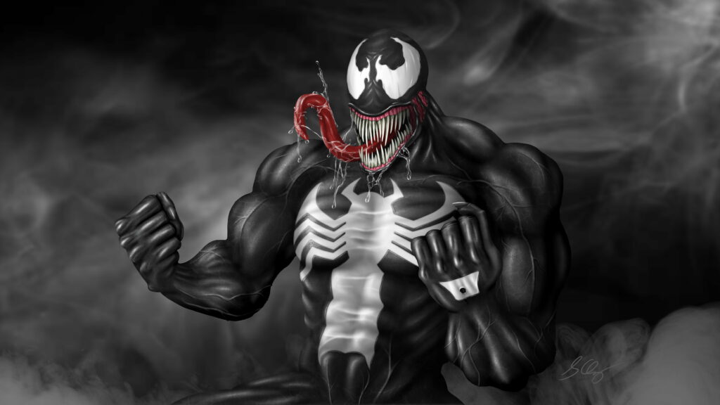 Superhero Venom Digital Art: Captivating 4K Wallpaper as Masterpiece
