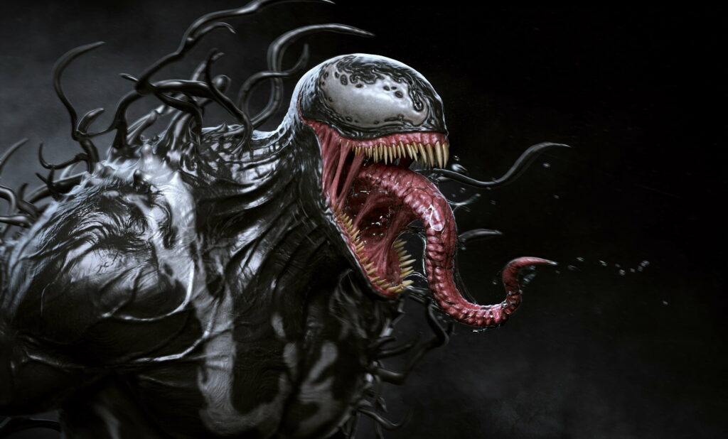 Venom Unleashed: A Spectacular Digital Art of Marvel's Lethal Superhero Wallpaper