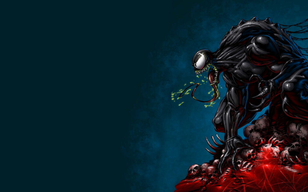 Venom Unleashed: A Superhero Spectacle in Marvel Comics Wallpaper