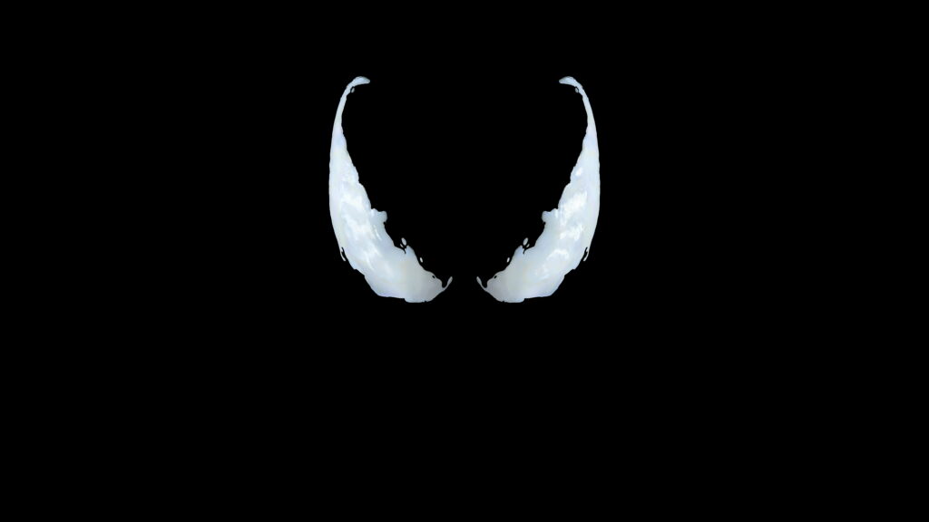 Venom Movie Logo: Sleek Black Background Wallpaper