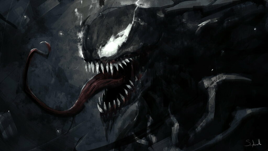 Spider's Web of Venom: HD Illustration and Artwork from Marvel Comics in Digital Format Wallpaper