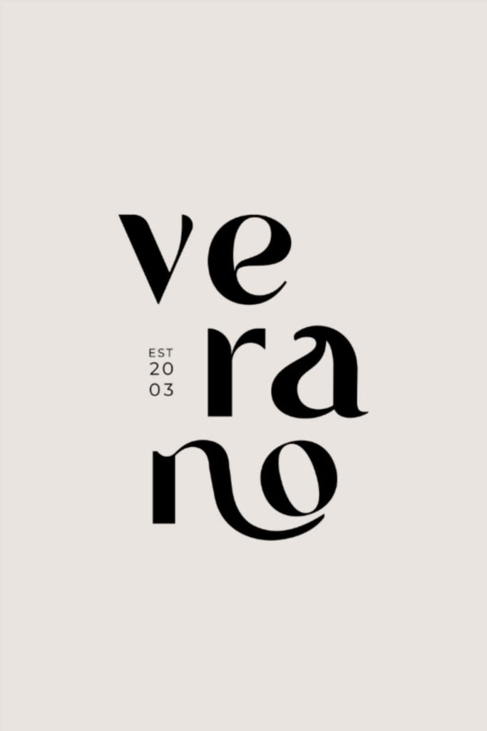 Minimalist Verano Wallpaper: Elegant Typography & Timeless Design