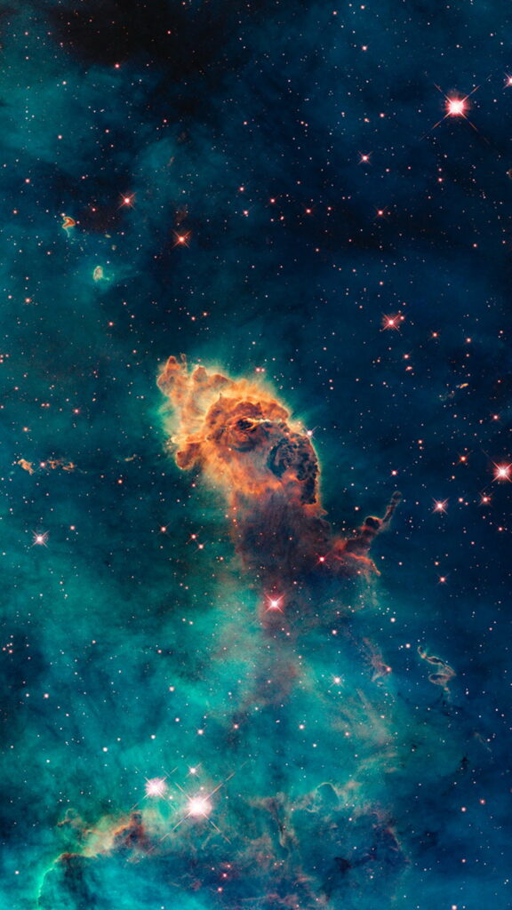 Heavenly Vertical Vistas: A Stunning HD Phone Wallpaper Displaying a Majestic Galaxy in Space