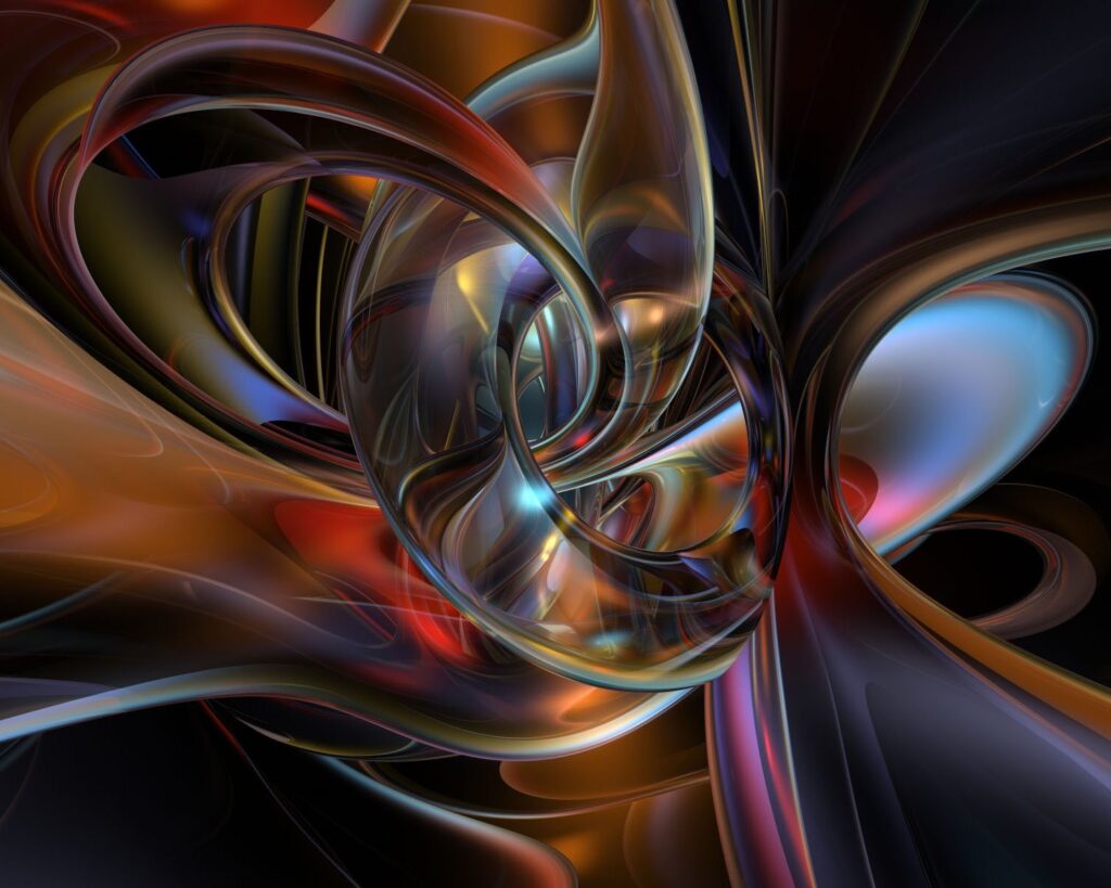 Swirling Colorful Glass-Like Abstract Wallpaper 1500x1200 Background