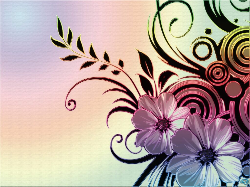 Vibrant Floral & Abstract Wallpaper - 1600x1200 HD Background