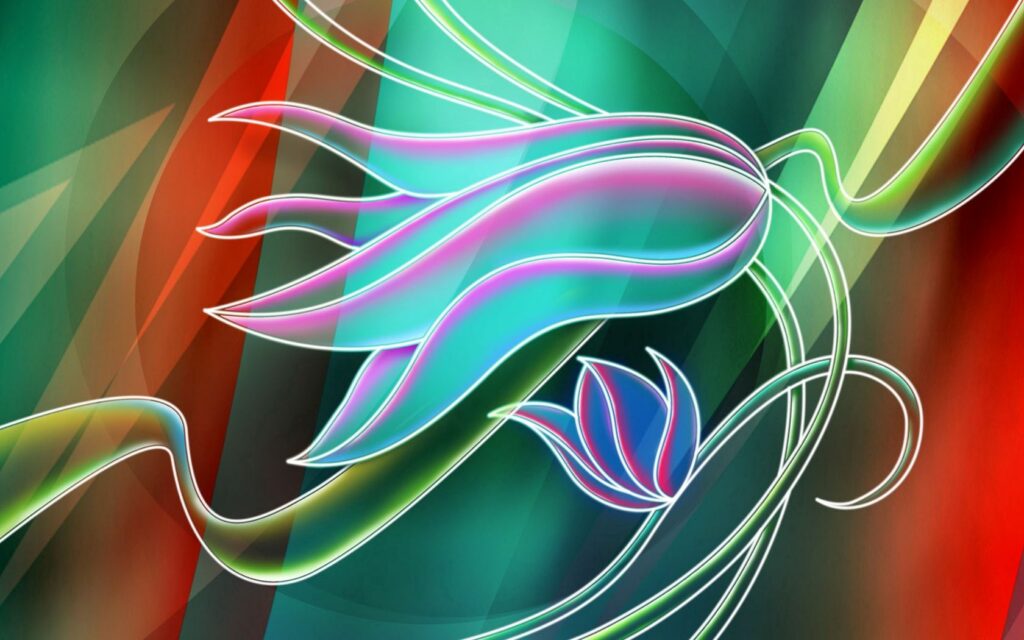 Colorful Abstract Flower Wallpaper - Vibrant 1680x1050 Background