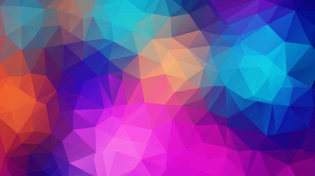 Colorful Triangles Abstract Mesh Wallpaper - 1920x1078 Background