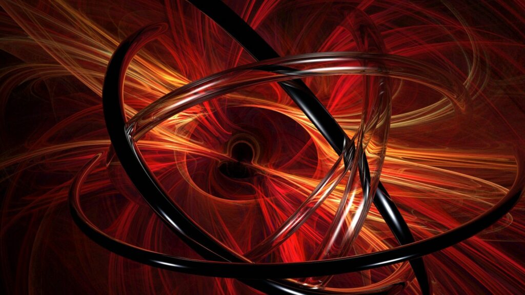 Vibrant Abstract Wallpaper: Dynamic Red & Orange Flowing Lines