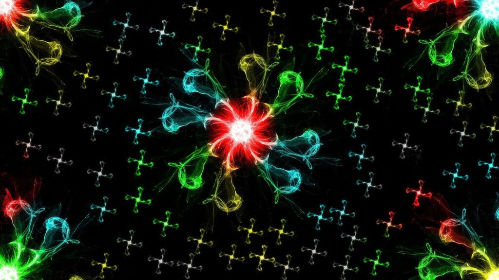 Vibrant Kaleidoscopic Lines Wallpaper - 1920x1080 Black Background