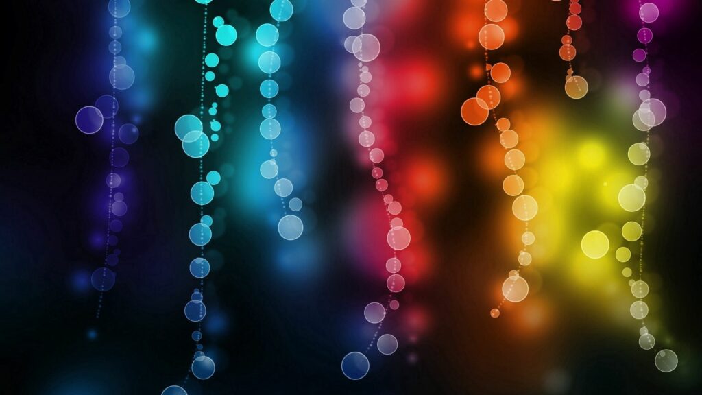 Vibrant 1920x1080 Colorful Orbs Wallpaper on Dark Background