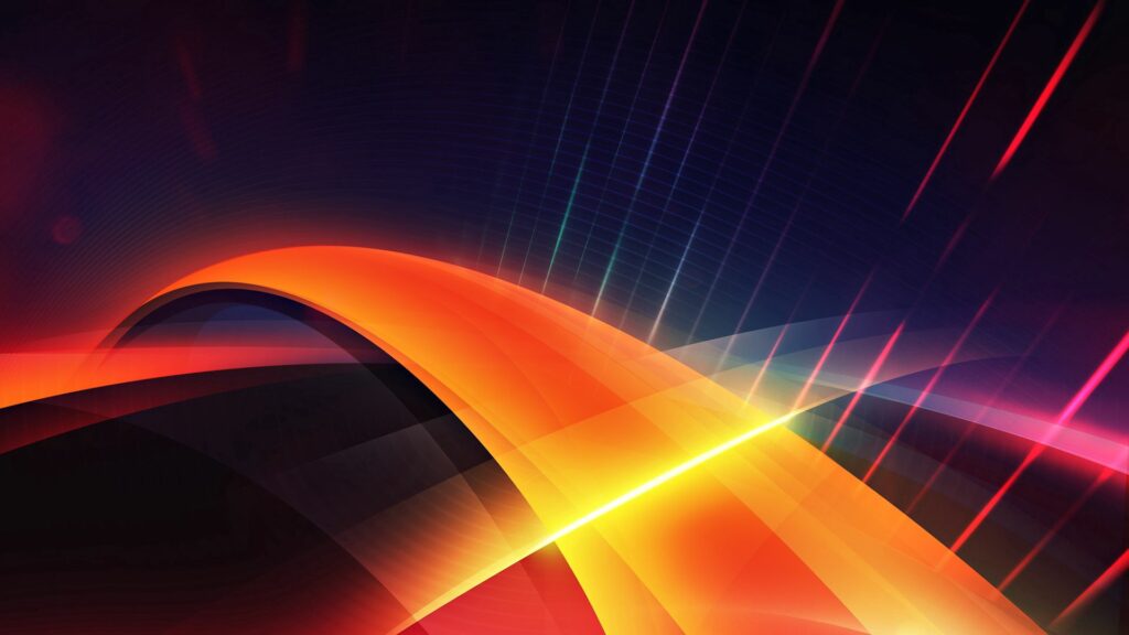 Vibrant Rays of Light Wallpaper - Dynamic Orange, Yellow & Pink Background