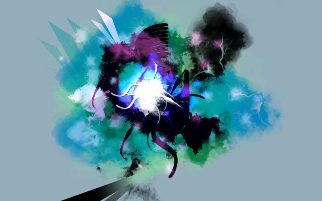 Dynamic Abstract Wallpaper: Bright & Dark Color Burst Background