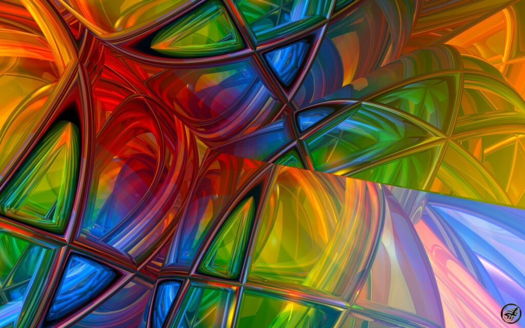 Colorful 1920x1200 Abstract Wallpaper with Intricate Scale Design