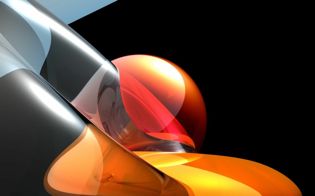Vibrant 1920x1200 Abstract Wallpaper with Orange Sphere Design
