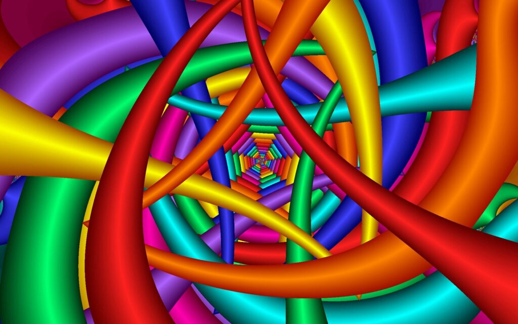 Vibrant 1920x1200 Colorful Intertwined Lines Wallpaper Background