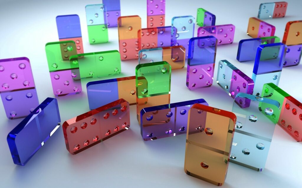 Colorful Translucent Dominoes Wallpaper - 1920x1200 Vibrant Background