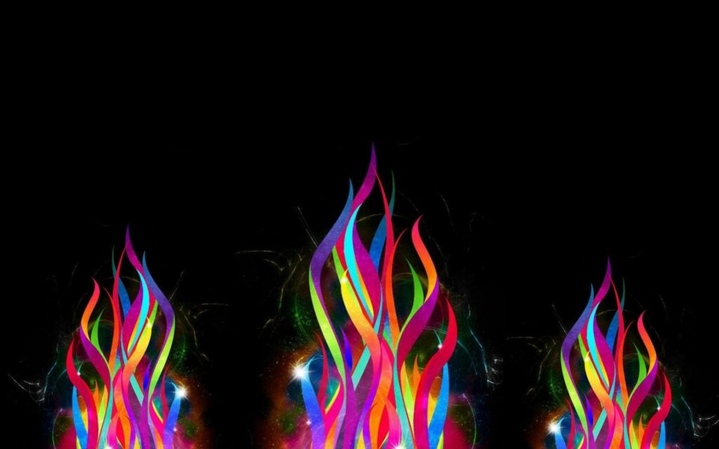 Vibrant Multi-Colored Flames Wallpaper - 1920x1200 HD Background