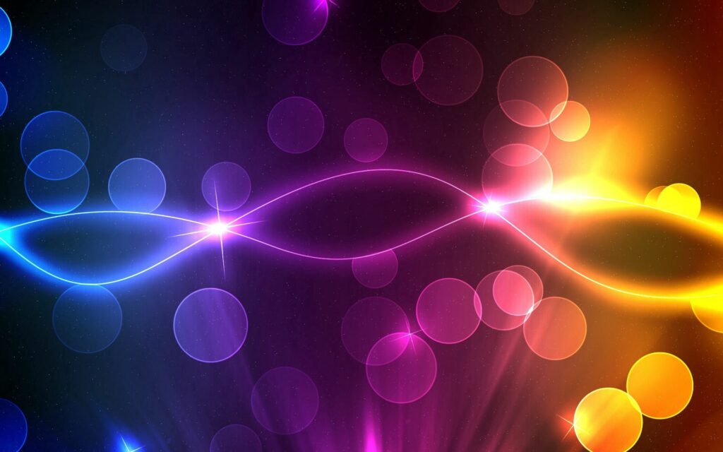 Vibrant 1920x1200 Colorful Light Lines and Orbs Wallpaper