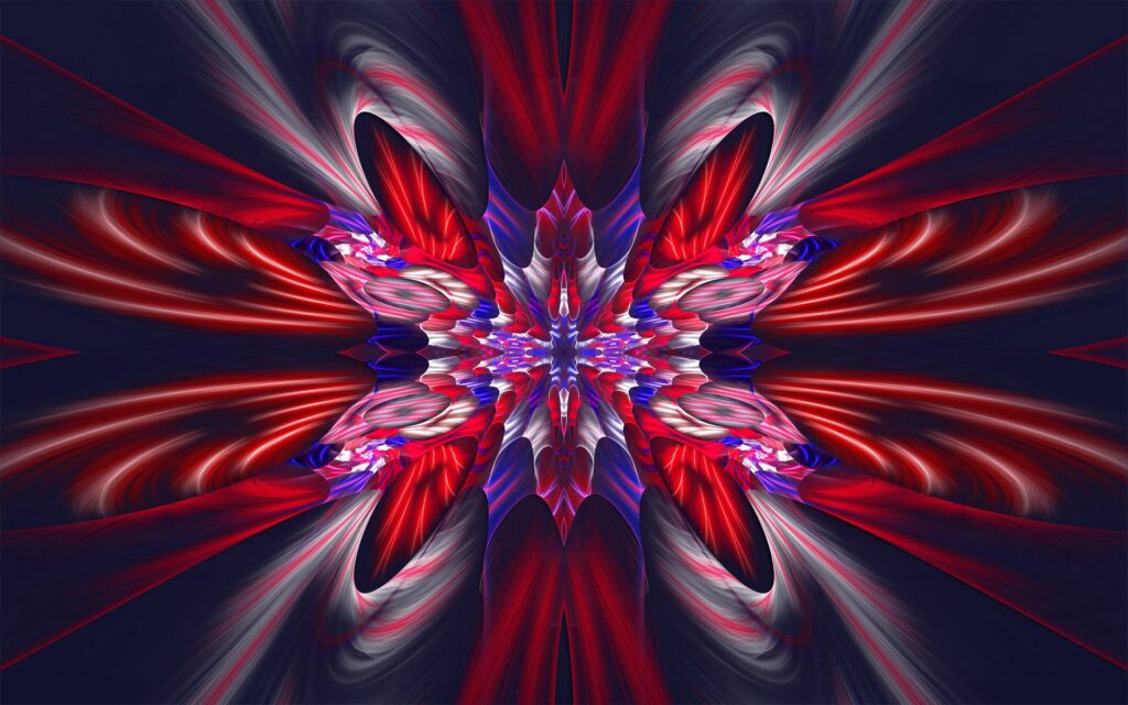Vivid 1920x1200 Symmetrical Wallpaper: Red, Blue, Purple Design