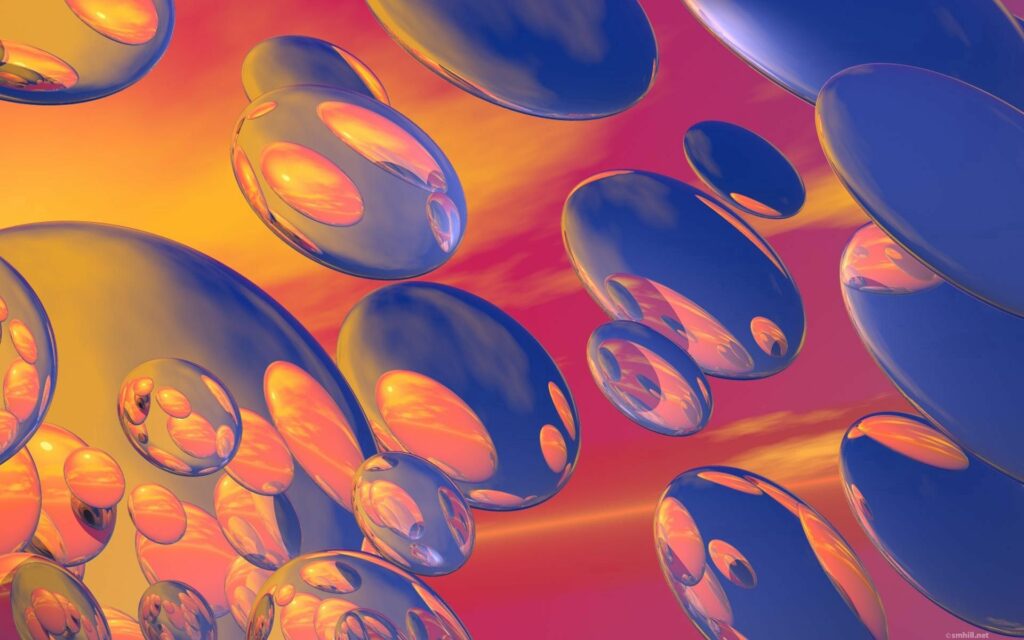 Vibrant 1920x1200 Wallpaper: Translucent Ovals in Surreal Space