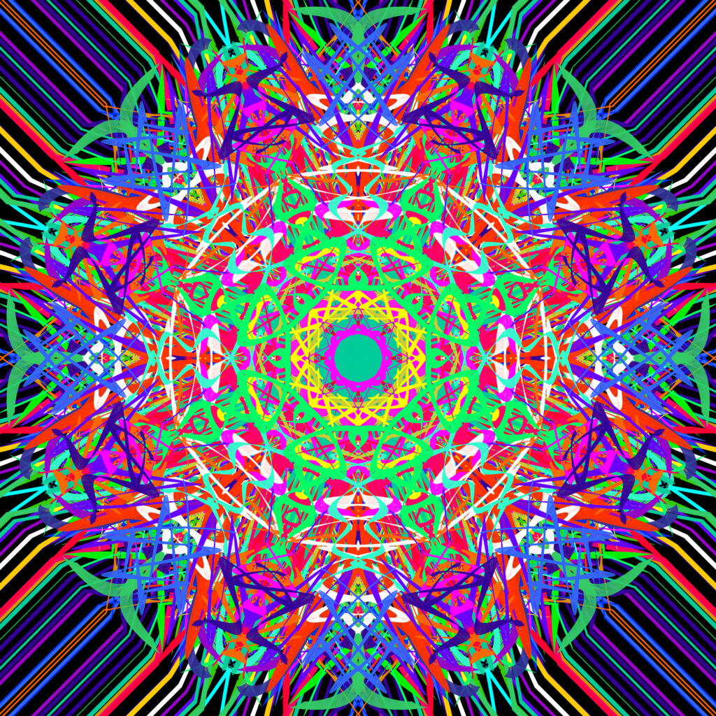 Vibrant 2023x2023 Wallpaper: Colorful Circular Pattern Background