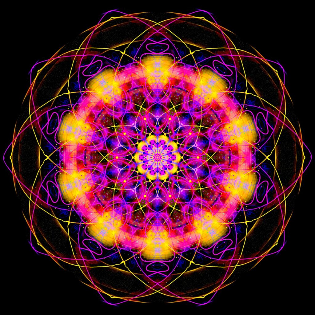 Vibrant 2160x2160 Mandala Wallpaper: Colorful Abstract Design