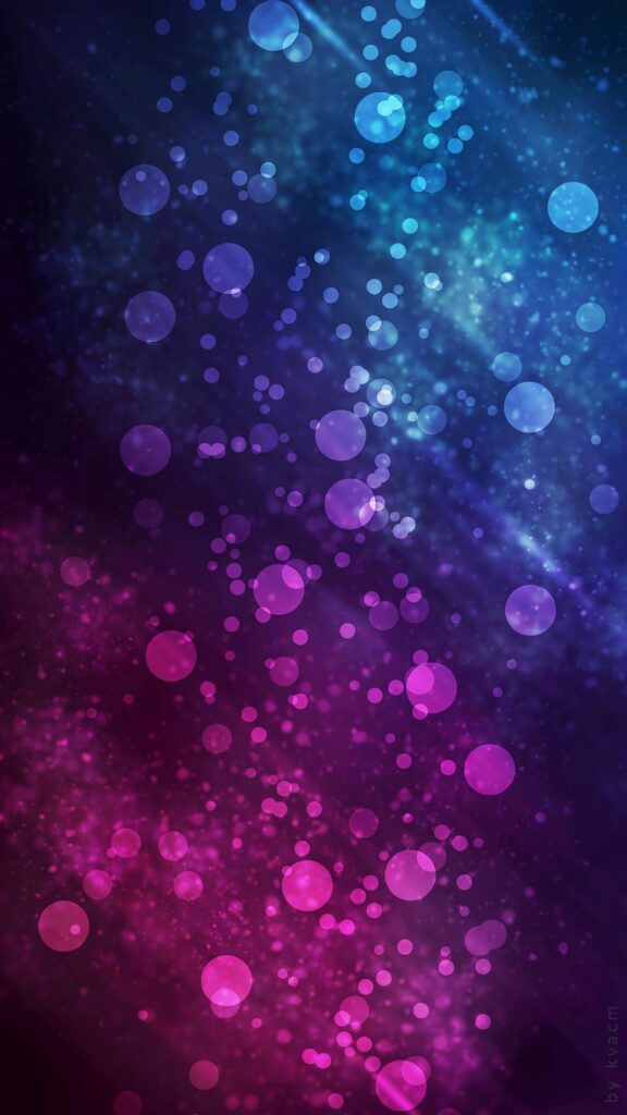 Vibrant Abstract Gradient Wallpaper: Pink to Blue with Bokeh Effects
