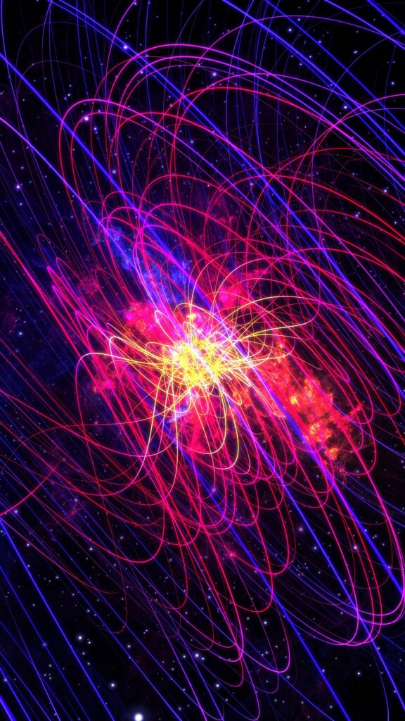 Dynamic Abstract Wallpaper: Luminous Lines & Cosmic Design Background