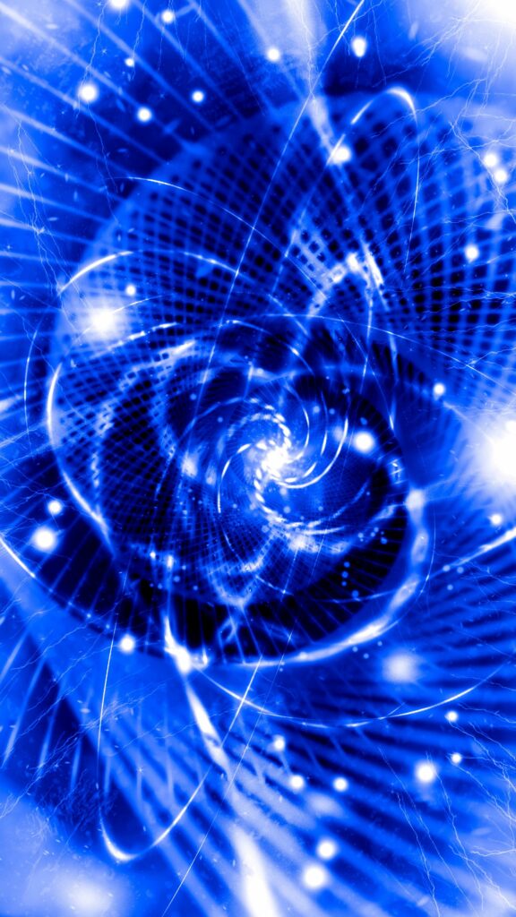 Vibrant Blue Swirling Lines Wallpaper - Cosmic Sparkling Background