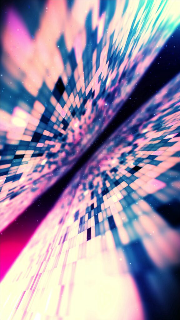 Vibrant Fractal Wallpaper: Dynamic Geometric Design & Vivid Colors