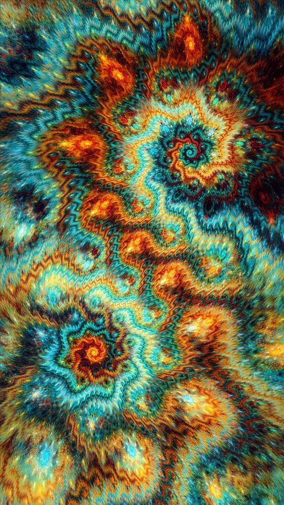 Vibrant Fractal Patterns Wallpaper - Colorful 2880x5120 Background