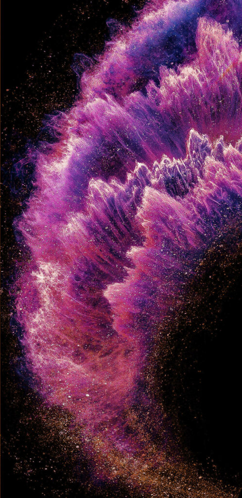 Vibrant Purple Water Splash 2K AMOLED Background: Dynamic Visuals Wallpaper