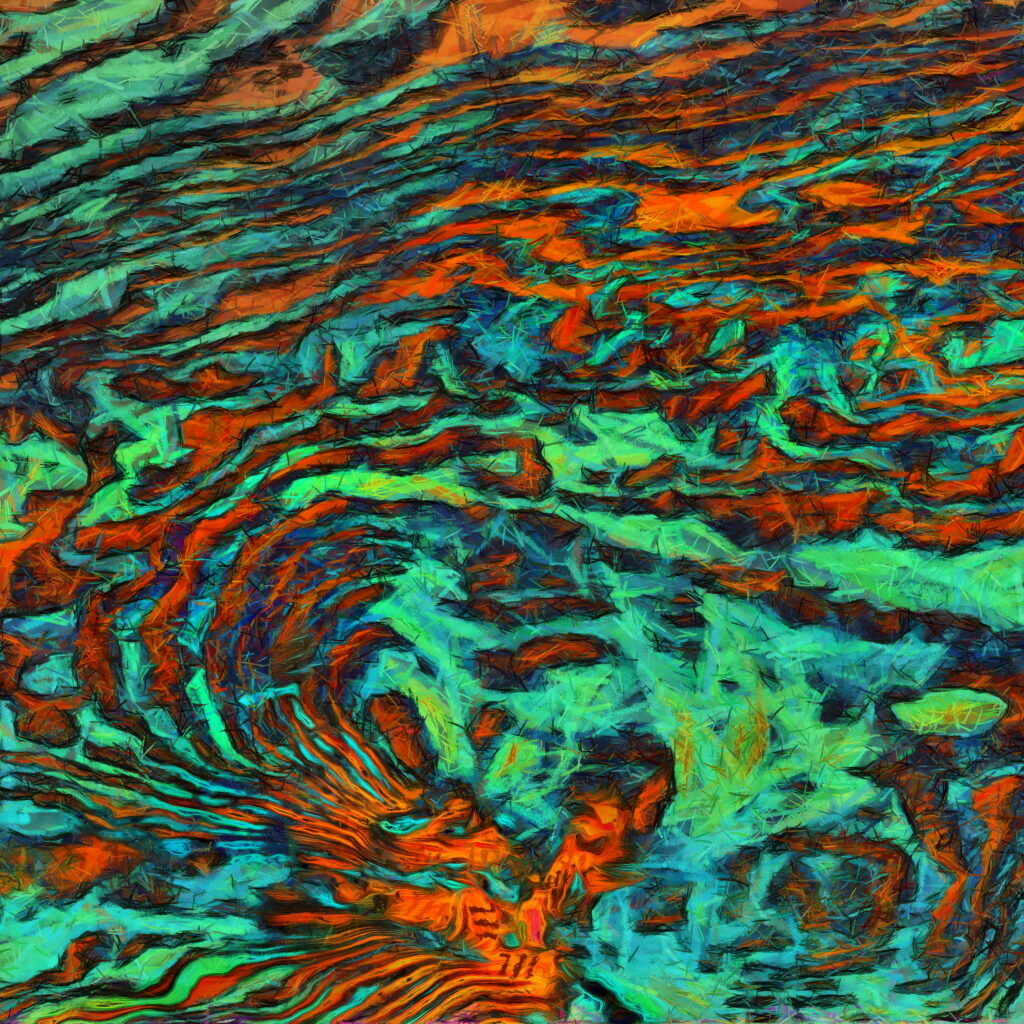 Vivid Abstract Wallpaper: Dynamic Lines & Colors, 3072x3072 Background