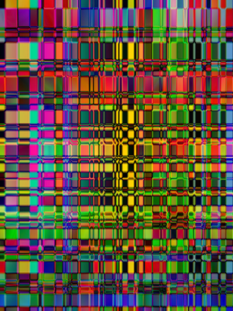 Vibrant 3072x4096 Abstract Mosaic Wallpaper: Colorful Stripes & Blocks